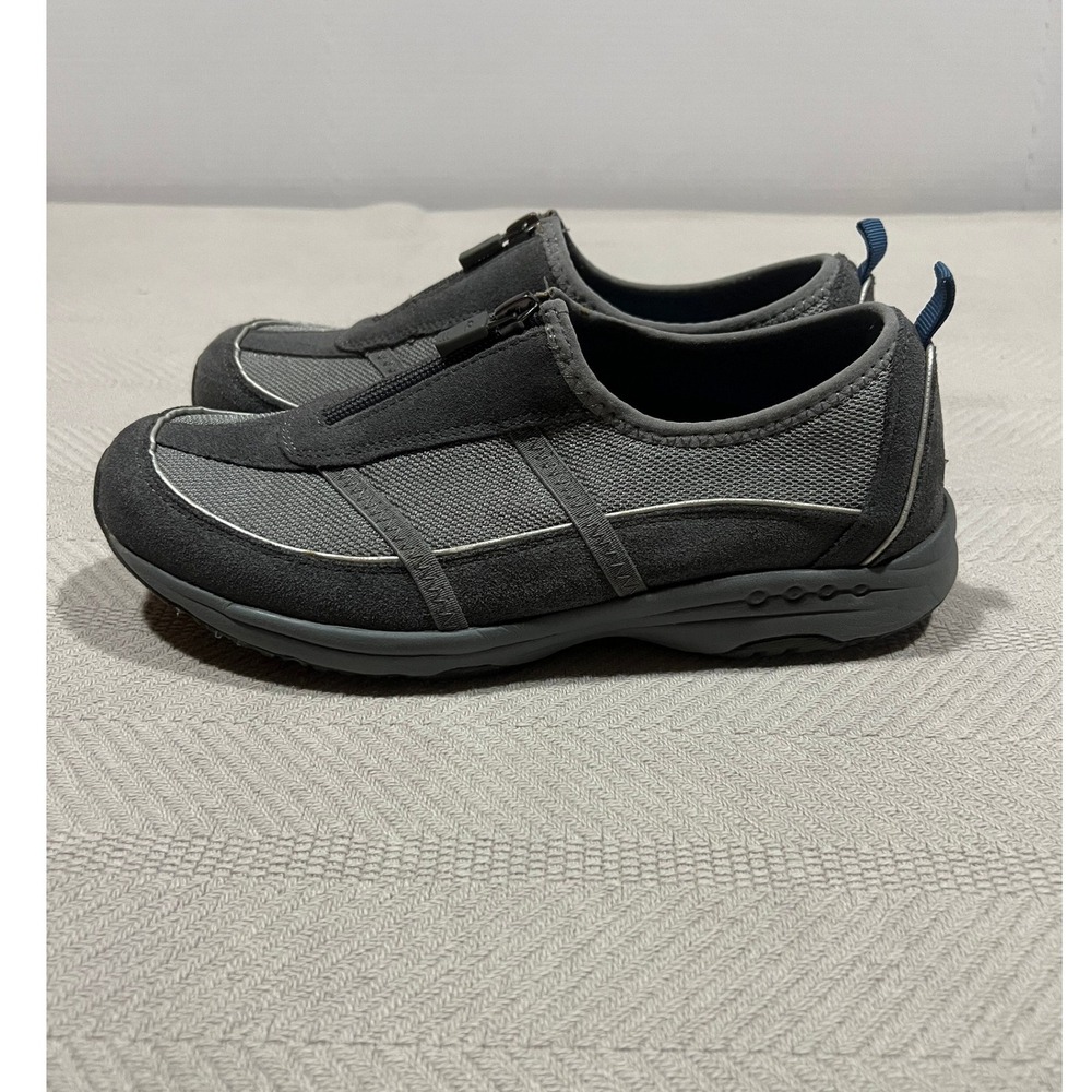 Easy Spirit Kristalle Walking Sneakers Zip Up Slate Gray Mesh Womens Size 8.5